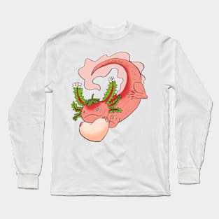 Strawberry Axolotl Long Sleeve T-Shirt